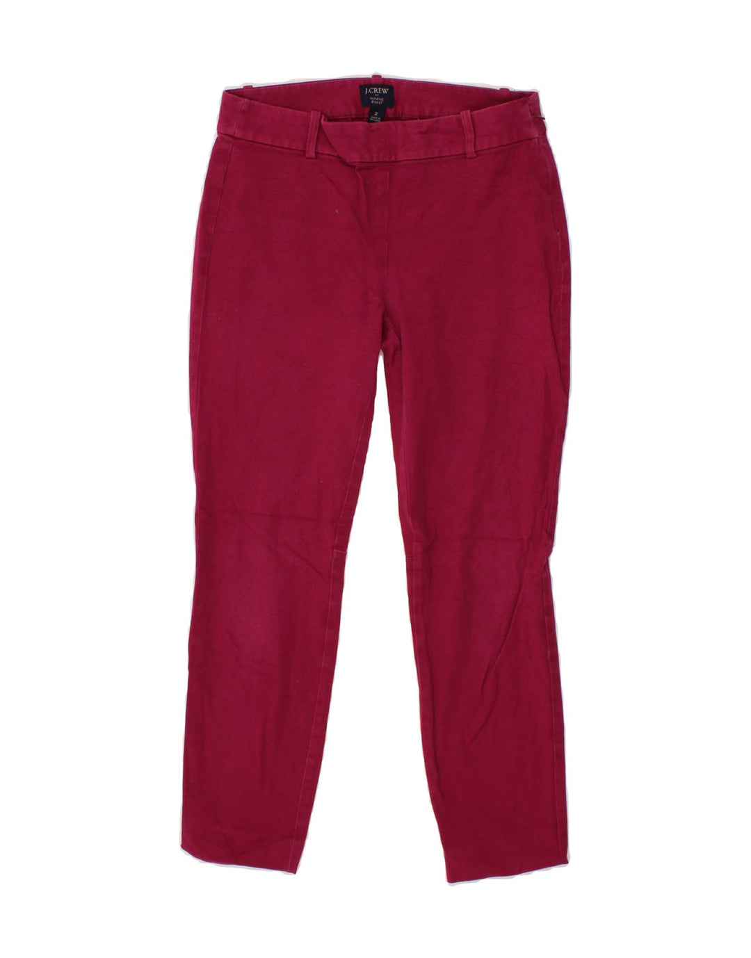 J. CREW Womens Winnie Slim Cropped Trousers US 2 XS W26 L24 Pink Cotton Vintage J. Crew and Second-Hand J. Crew from Messina Hembry 