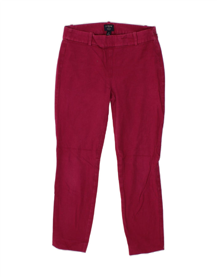 J. CREW Womens Winnie Slim Cropped Trousers US 2 XS W26 L24 Pink Cotton Vintage J. Crew and Second-Hand J. Crew from Messina Hembry 