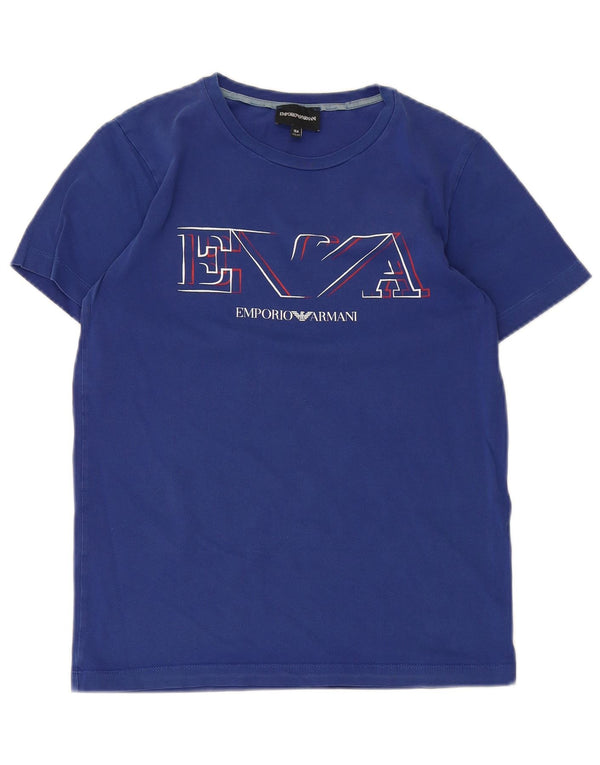 Camiseta gráfica Emporio Armani Boys 15-16 anos azul