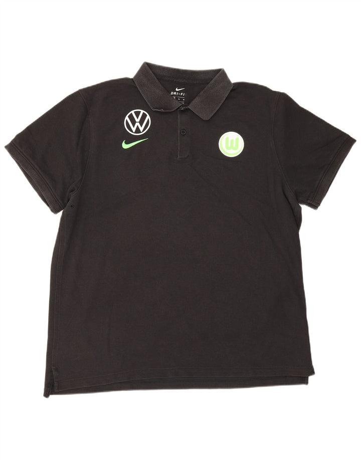 Camisa polo gráfica masculina Nike XL algodão preto
