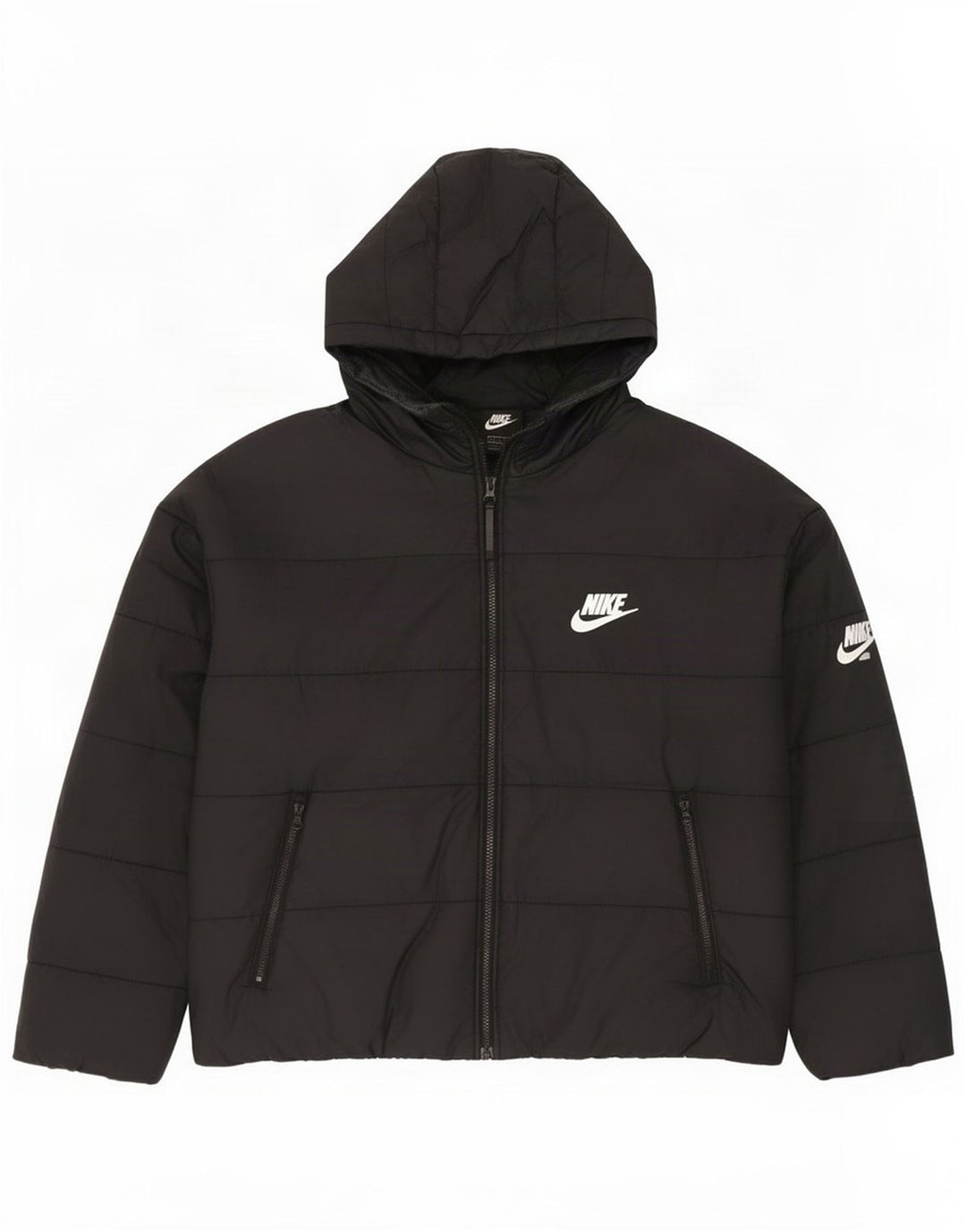 Jaqueta Nike Feminina Oversized Graphic com Capuz Acolchoado Reino Unido 16 Grande Preto