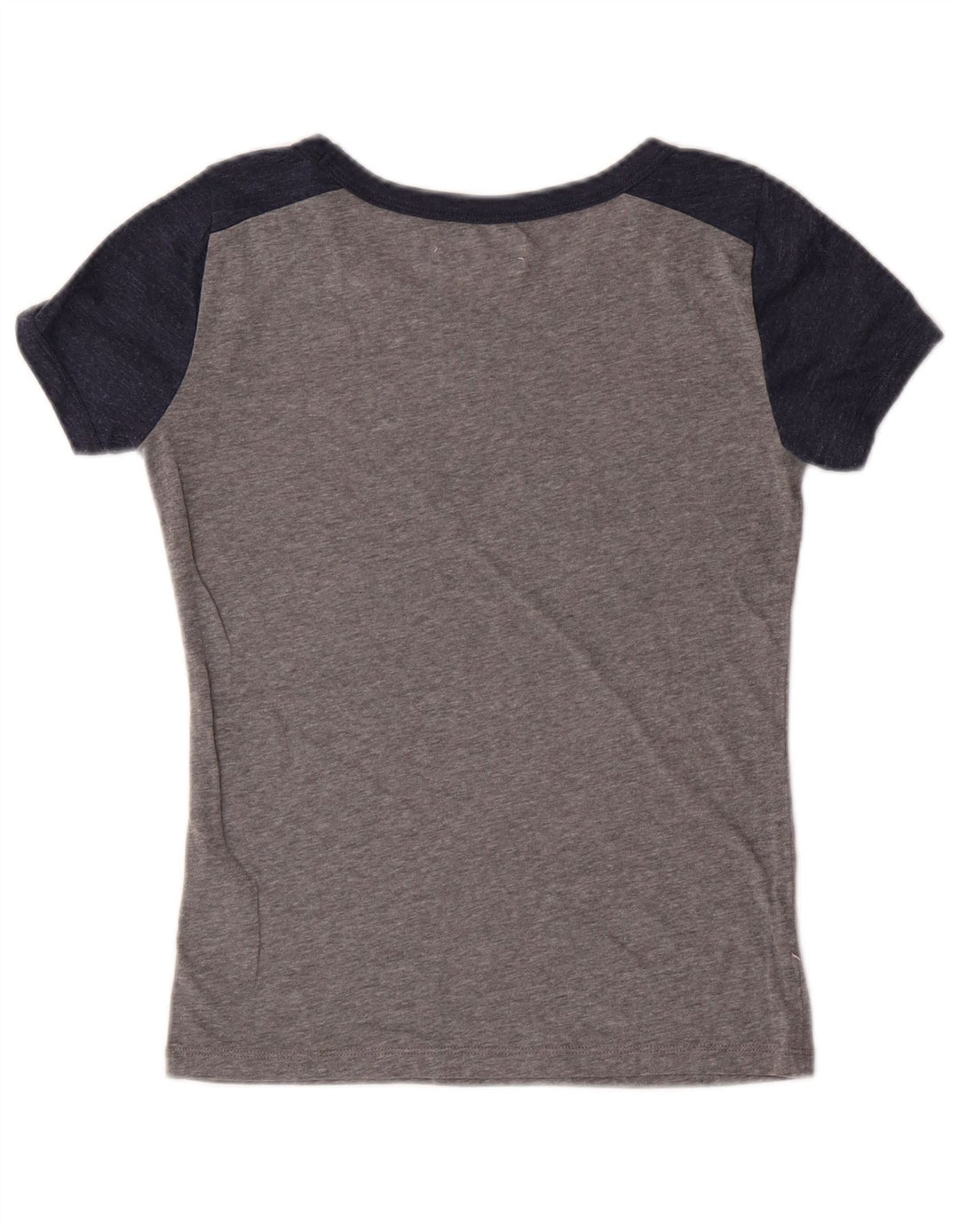 Camiseta feminina gráfica HOLLISTER UK 6 XS cinza colorblock algodão