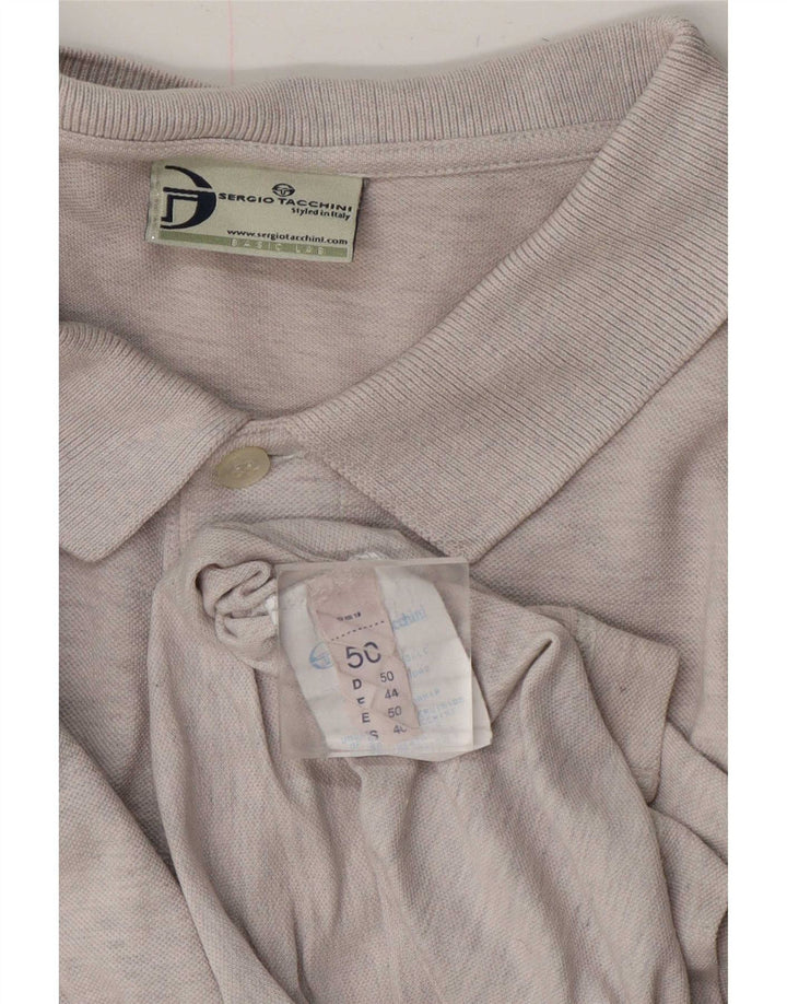Camisa polo masculina Sergio Tacchini IT 50 algodão cinza médio