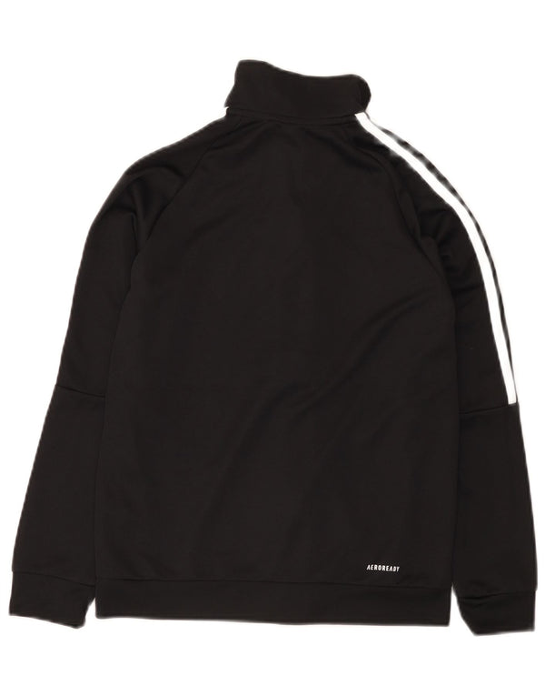 Casaco de treino Adidas Boys Aeroready Top 11-12 anos preto poliéster