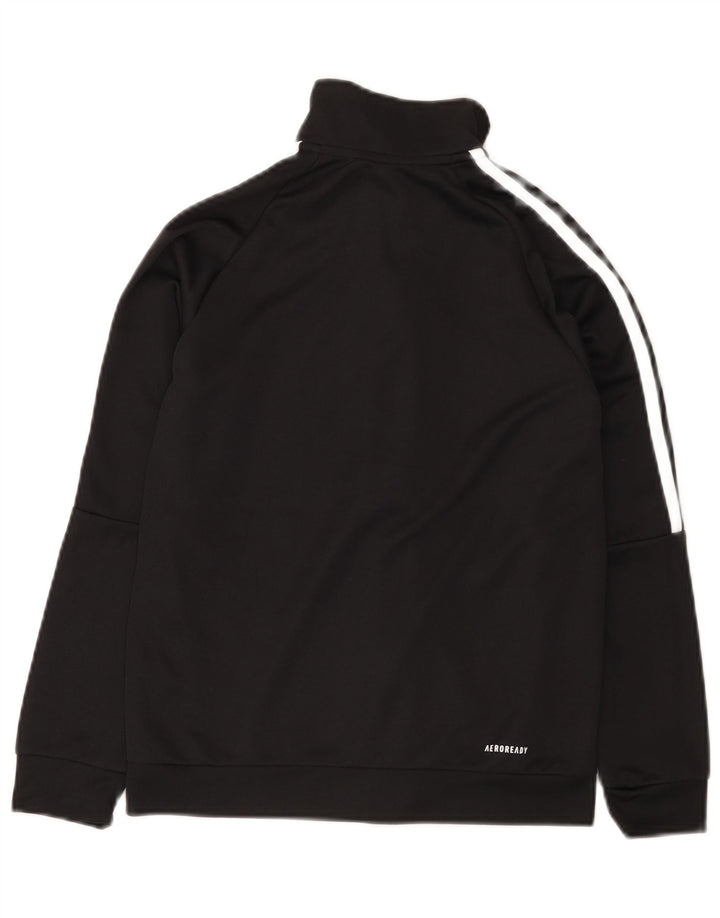Casaco de treino Adidas Boys Aeroready Top 11-12 anos preto poliéster