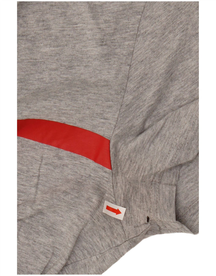 Camiseta masculina Tommy Hilfiger com estampa gráfica pequena de algodão cinza