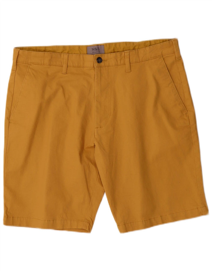 Shorts Chino masculino Marks & Spencer W36 grande algodão amarelo