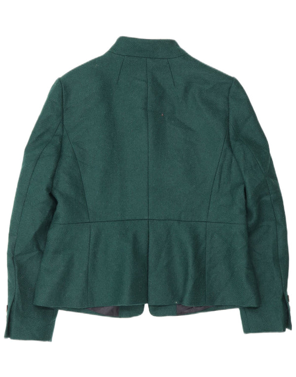 Jaqueta blazer feminina Hobbs com 5 botões Reino Unido 14 grande lã verde