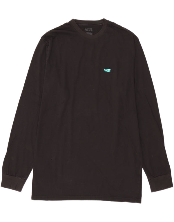 VANS Mens Classic Fit Top Manga Longa Grande Algodão Preto