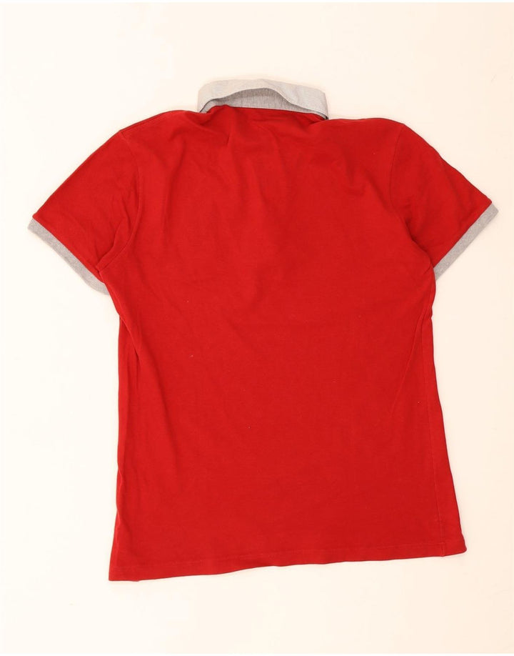 Camisa polo masculina de rugby Fred Perry grande algodão vermelho