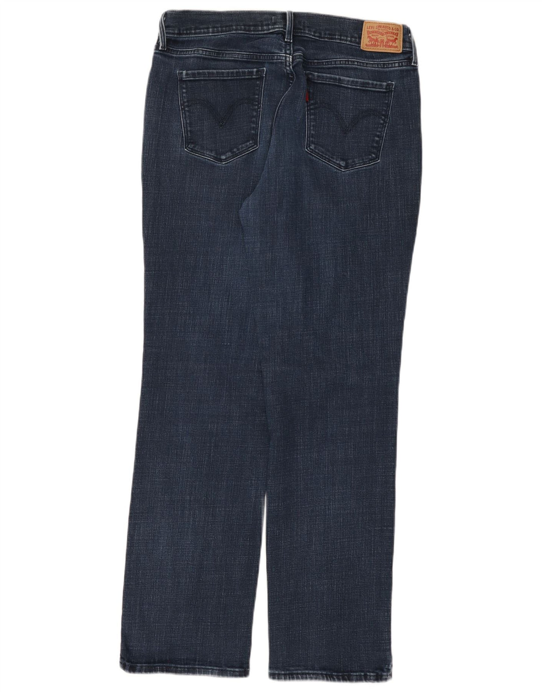 Calça jeans feminina Levi's 505 Straight W31 L32 azul marinho algodão