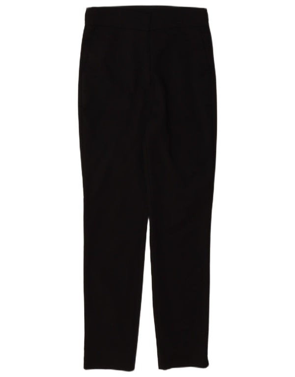 Zara Womens Slim Fit Capri Trousers Small W26 L22 Black Cotton