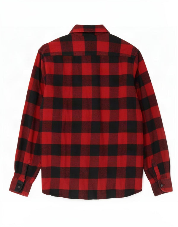 Camisa masculina de flanela Levi's médio vermelho algodão guingão