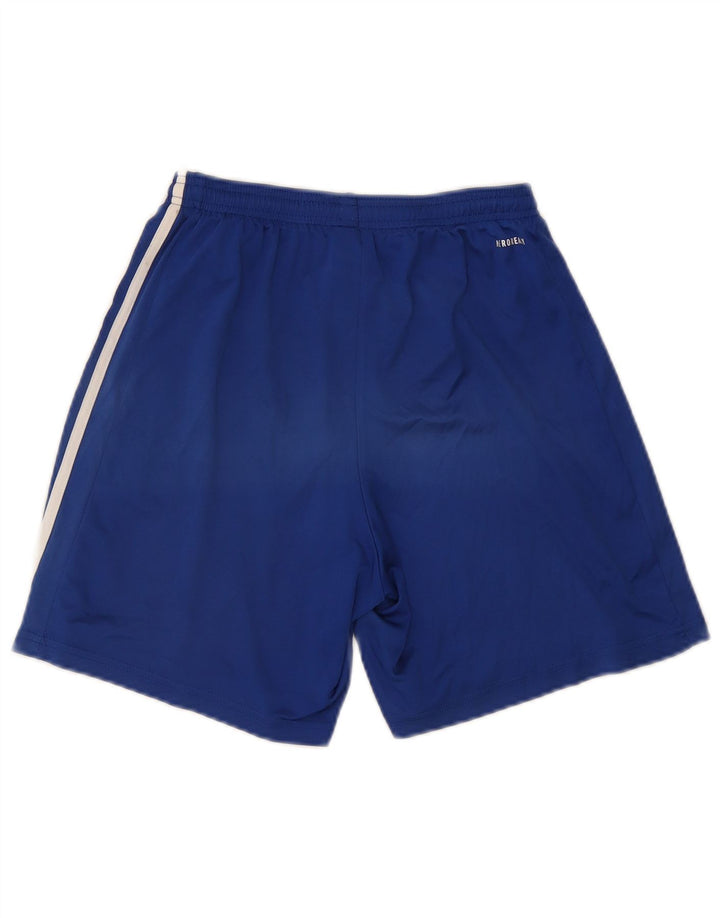 Shorts esportivos masculinos Adidas Aeroready poliéster azul médio