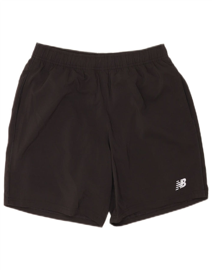 Shorts esportivos masculinos New Balance pequenos poliéster preto
