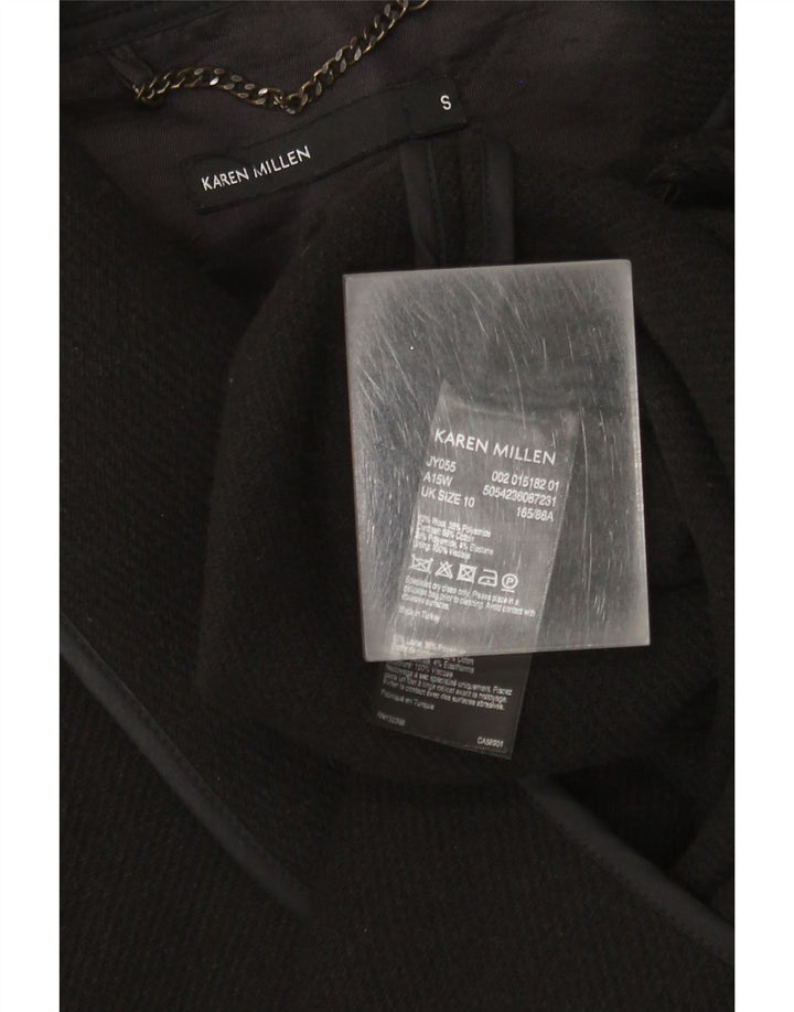 Sobretudo feminino Karen Millen UK 10 pequeno lã preta