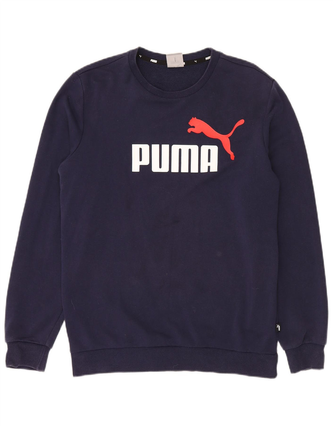 Adidas Mens Graphic Moletom Jumper Pequeno Algodão Azul Marinho