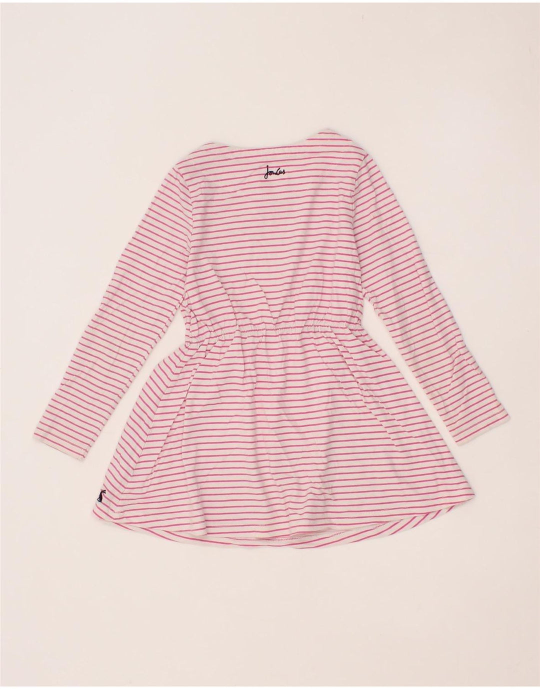JOULES Baby Girls A-Line Dress 3-6 Months Pink Striped Cotton Vintage Joules and Second-Hand Joules from Messina Hembry 