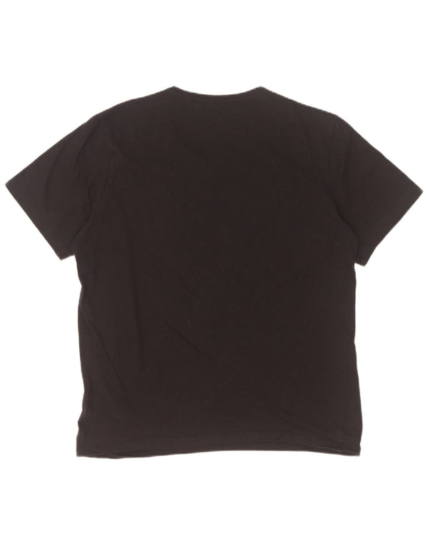 Camiseta masculina Hugo Boss grande algodão preto