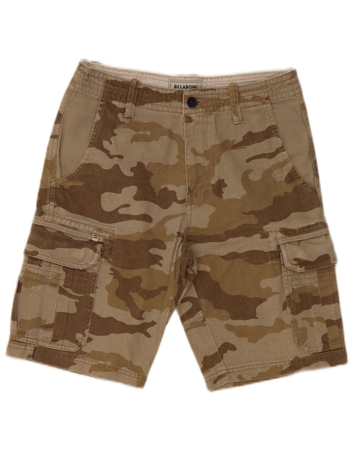 Shorts cargo masculino Billabong W28 médio cáqui algodão camuflado
