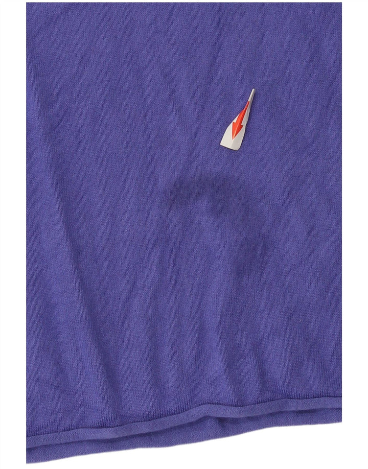 Top feminino Zara de manga comprida UK 8 pequeno roxo viscose