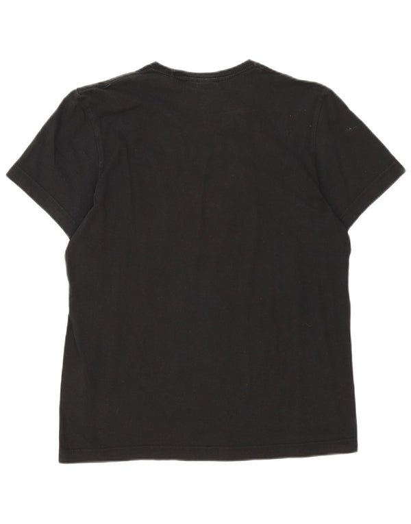 Adidas Mens Graphic T-Shirt Top Médio Algodão Preto