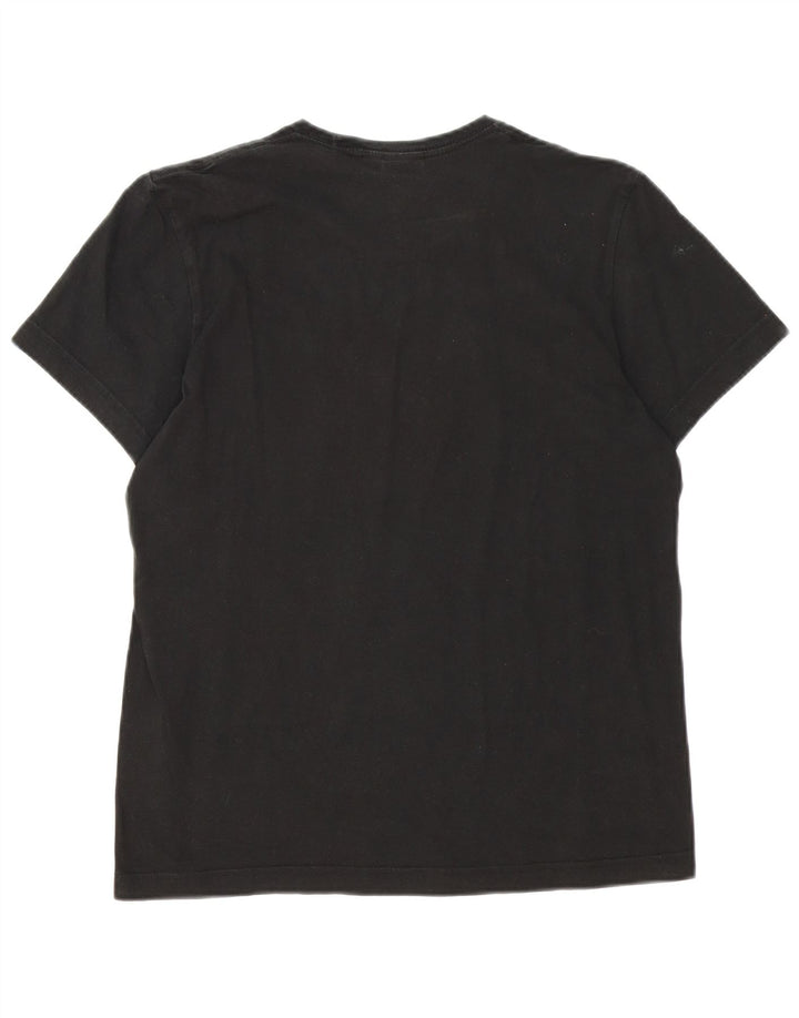 Adidas Mens Graphic T-Shirt Top Médio Algodão Preto