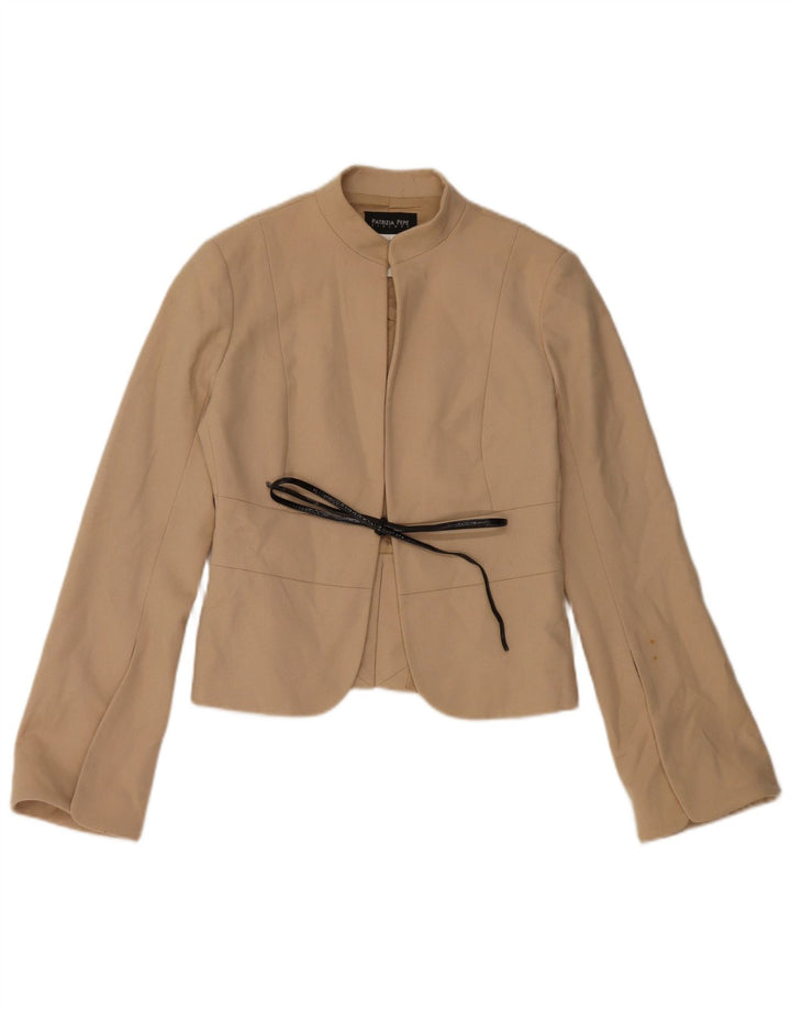 Jaqueta blazer feminina PATRIZIA PEPE IT 40 pequena lã bege
