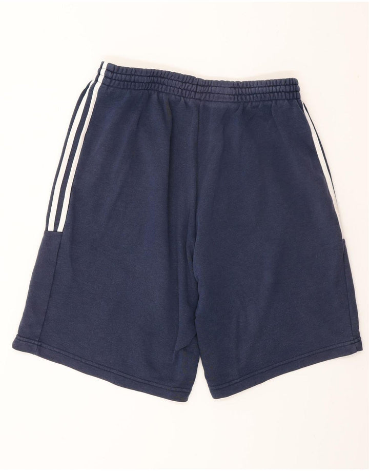 Shorts esportivos masculinos Adidas grandes algodão azul marinho