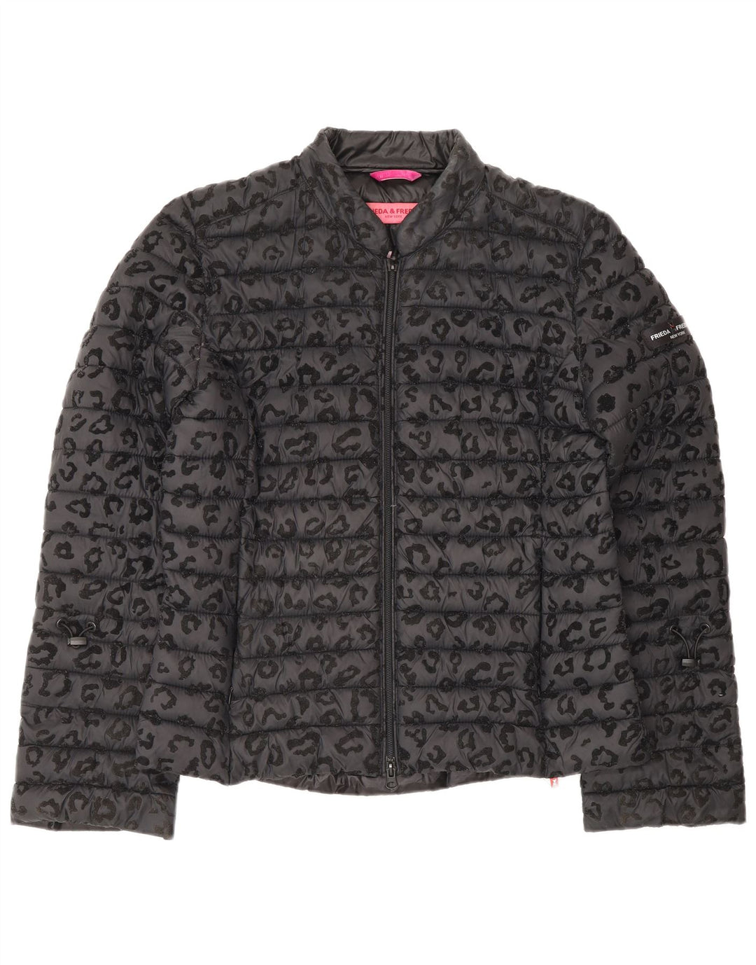 Jaqueta acolchoada feminina FRIEDA & FREDDIES EU 40 cinza médio estampa animal