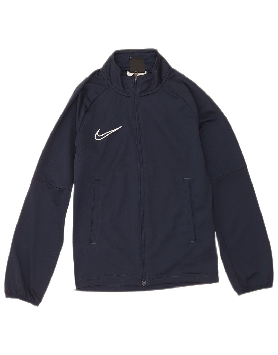 Jaqueta Nike Boys Dri Fit Tracksuit 8-9 anos pequena azul marinho poliéster