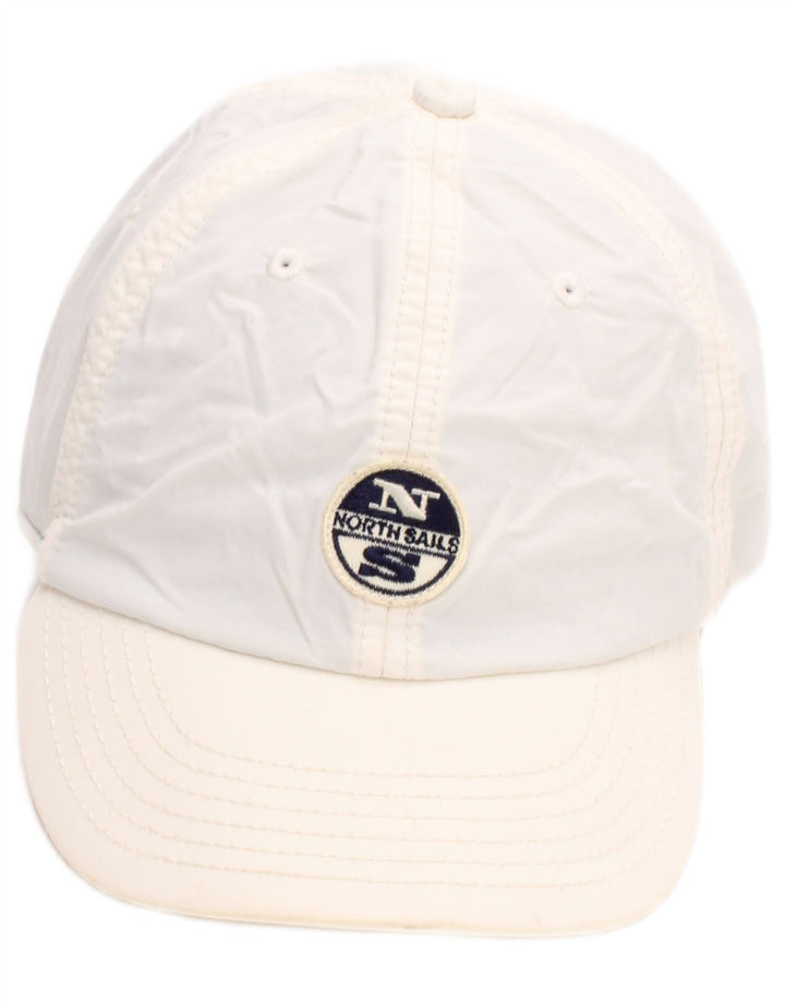 Boné de beisebol gráfico North Sails Boys 7-8 anos médio branco esportivo