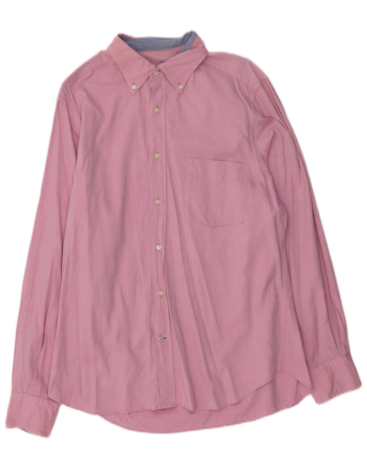 Camisa masculina MASSIMO DUTTI grande algodão rosa