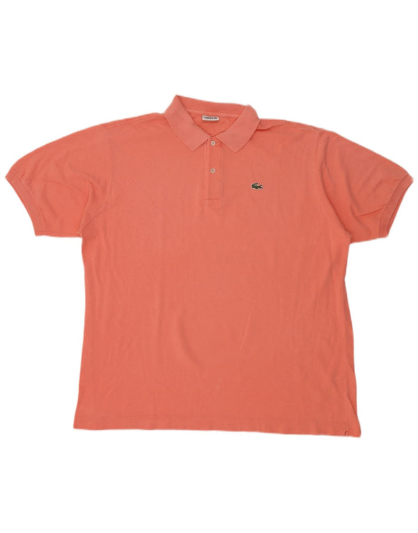 Camisa polo masculina Lacoste tamanho 7 2XL algodão rosa