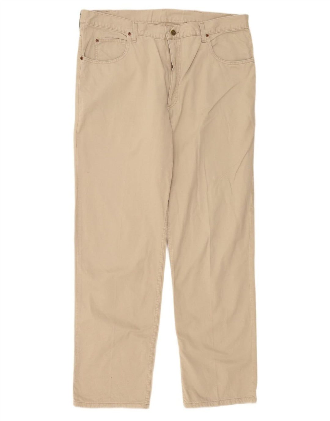 Calça casual reta masculina LEE W40 L33 bege