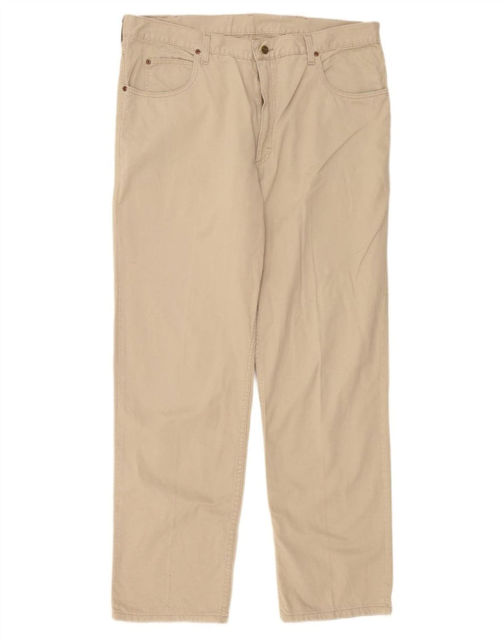 Calça casual reta masculina LEE W40 L33 bege