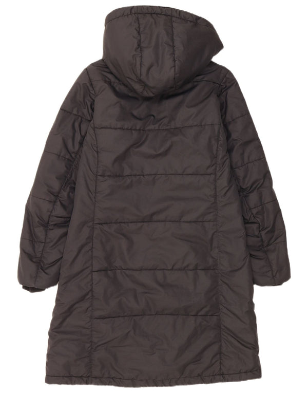 Casaco acolchoado com capuz feminino Jack Wolfskin Reino Unido 10 pequeno poliéster preto