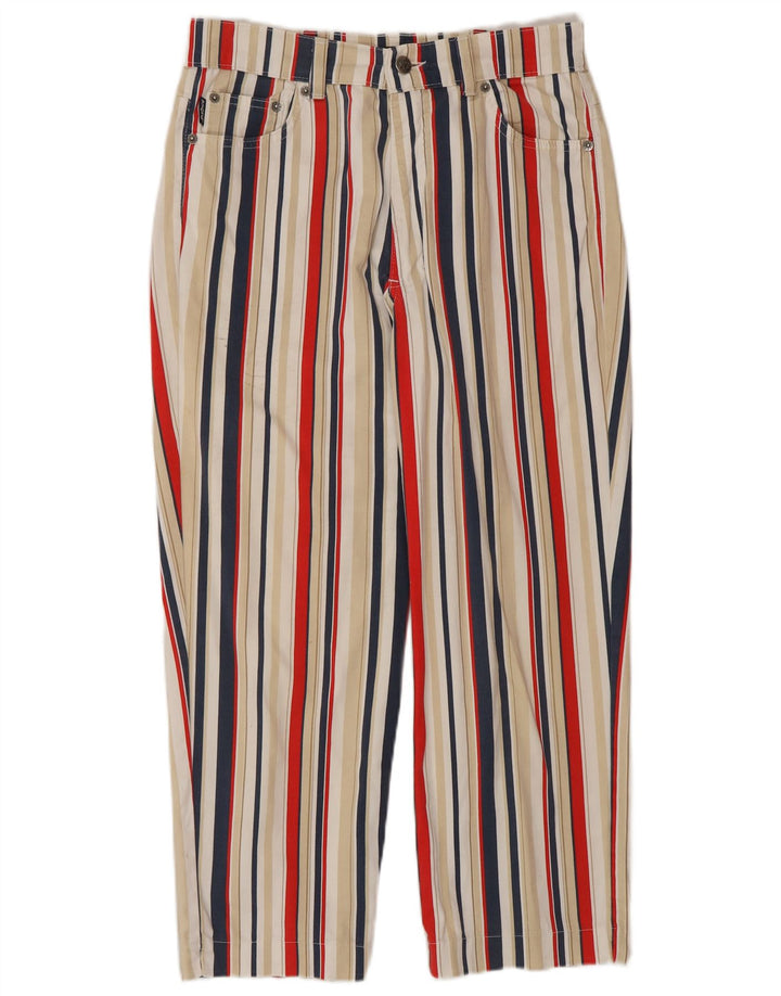 ANGELS Jeans recortados femininos EU 38 médio W28 L25 listrado multicolorido