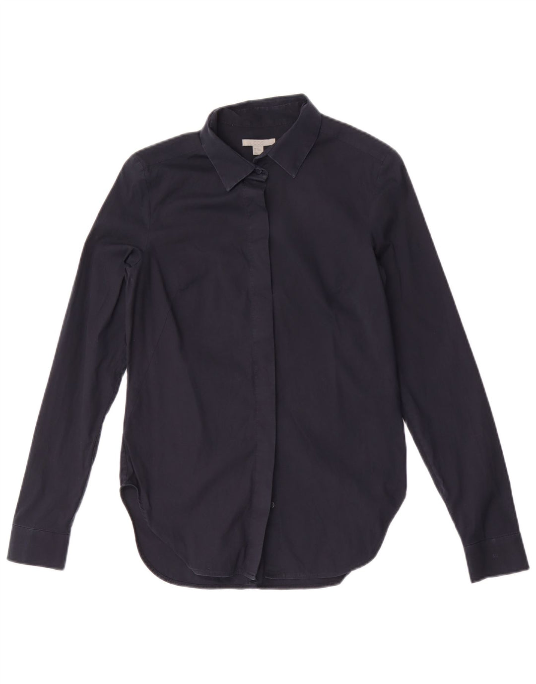 Camisa feminina Cos EU 34 XS azul marinho algodão