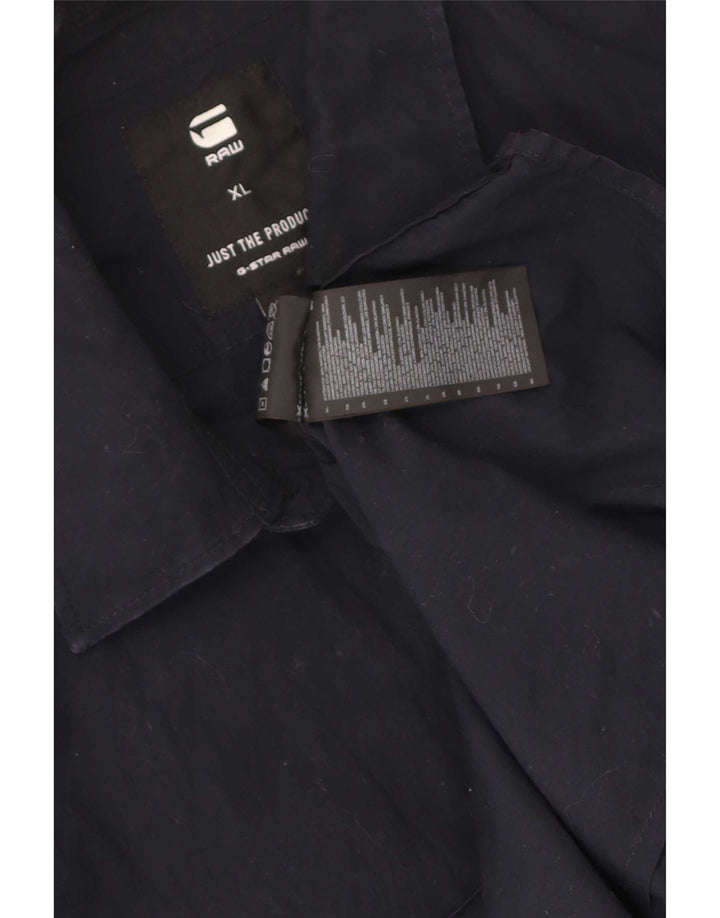 Camisa masculina G-Star XL algodão azul marinho
