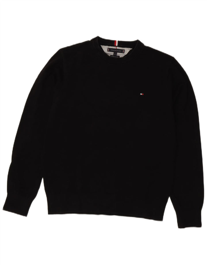 TOMMY HILFIGER moletom masculino jumper grande algodão preto