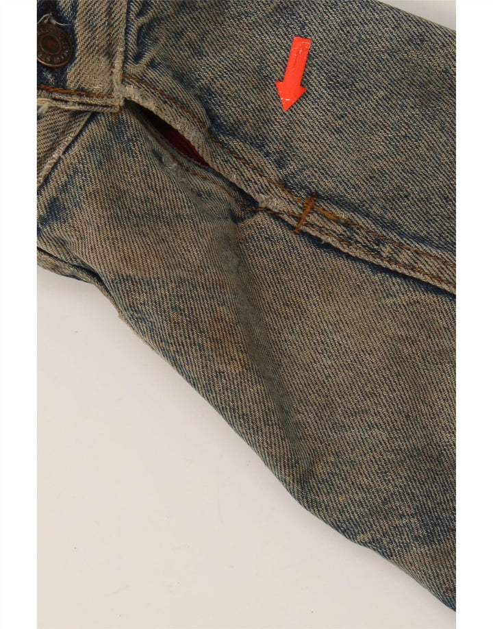 Jaqueta jeans masculina Levi's UK 42 XL azul algodão