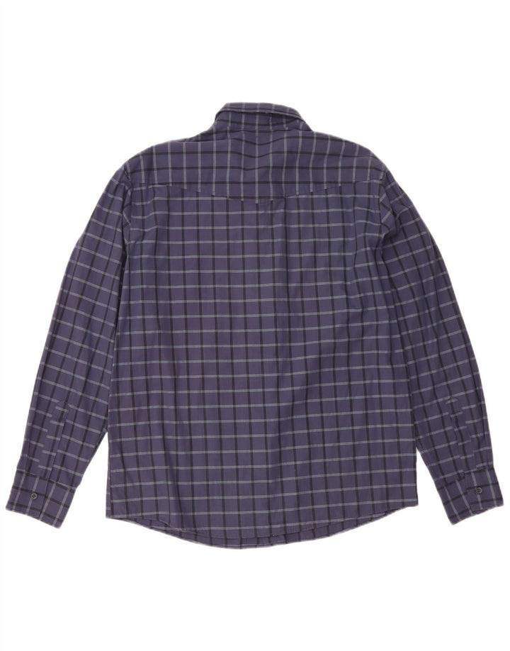 Camisa masculina Levi's média xadrez azul marinho algodão