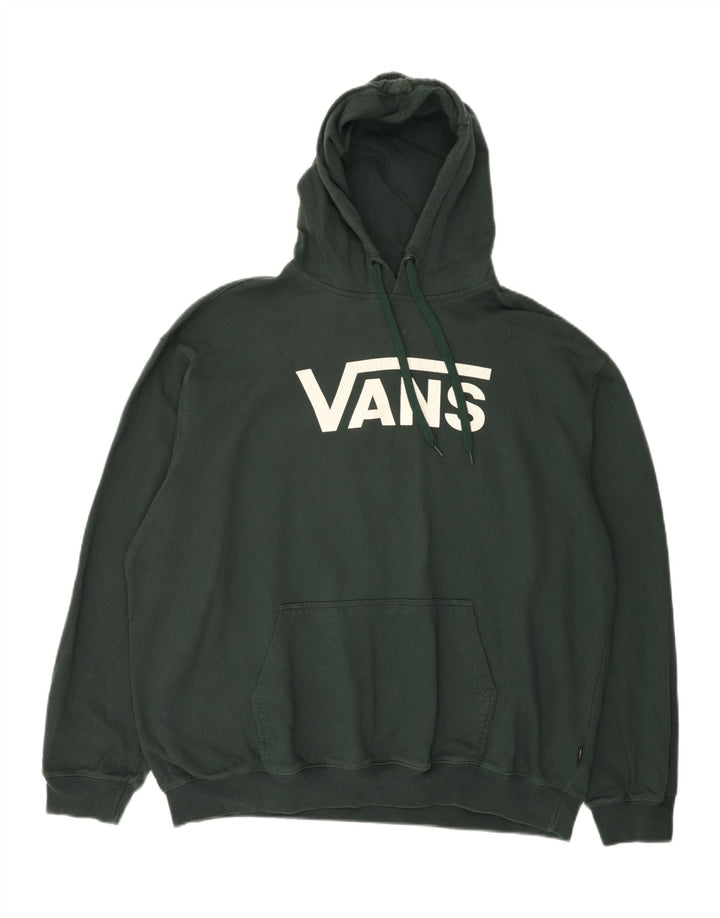 Vans Mens Graphic Hoodie Jumper XL Verde Algodão