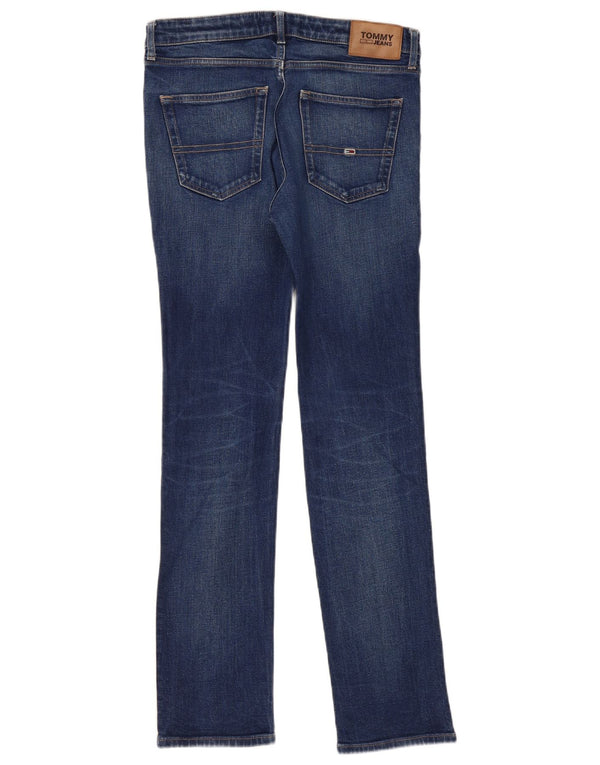 Tommy Hilfiger Masculino Scanton Slim Jeans W32 L34 Azul Algodão