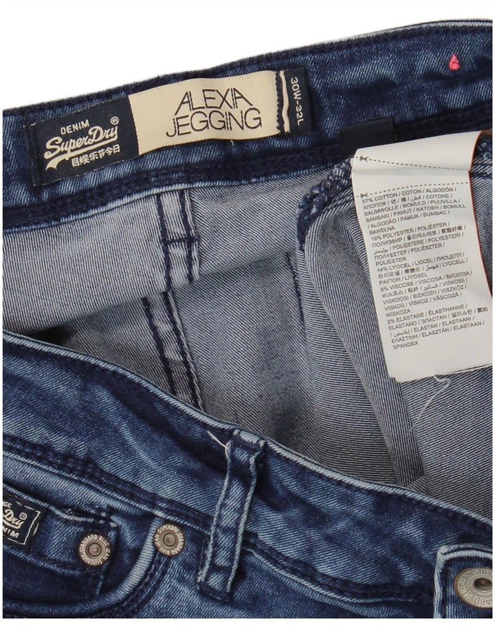 Jeans skinny Alexia Jegging feminino SUPERDRY W30 L32 algodão azul