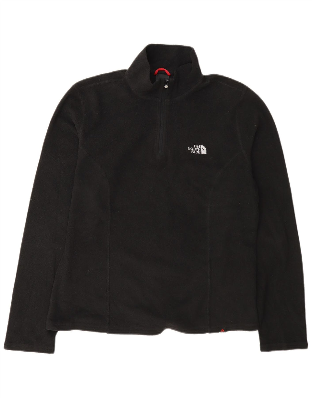 Suéter de lã feminino The North Face com zíper e gola UK 14 poliéster preto médio