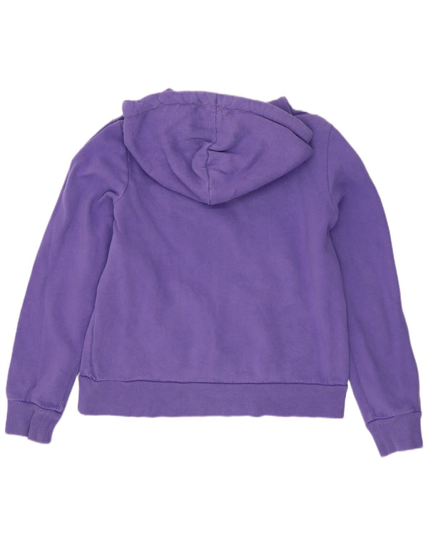 Superdry feminino gráfico moletom com capuz UK 12 algodão roxo médio