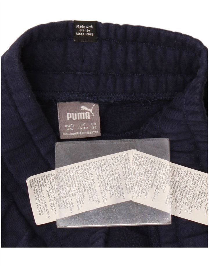 Calça de treino PUMA Meninos Joggers 11-12 Anos Azul Marinho Algodão
