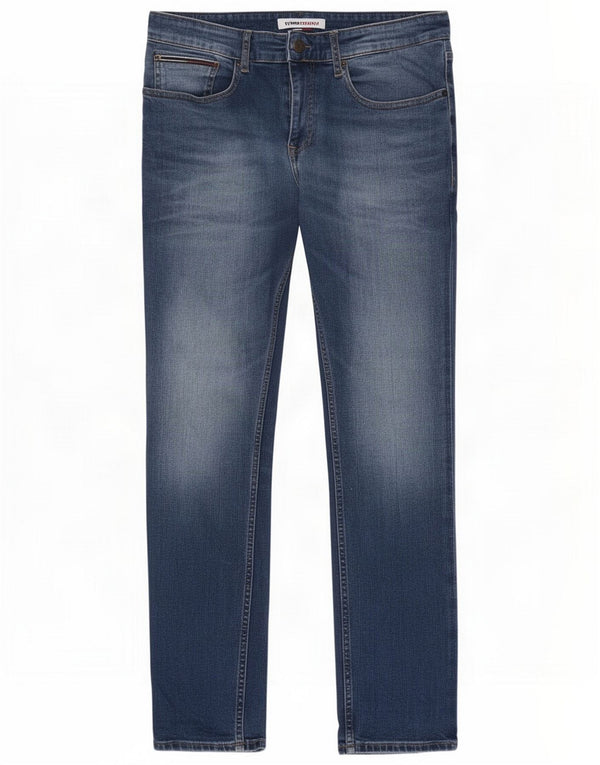 Tommy Hilfiger Mens Slim Tapered Jeans W34 L32 Azul Algodão